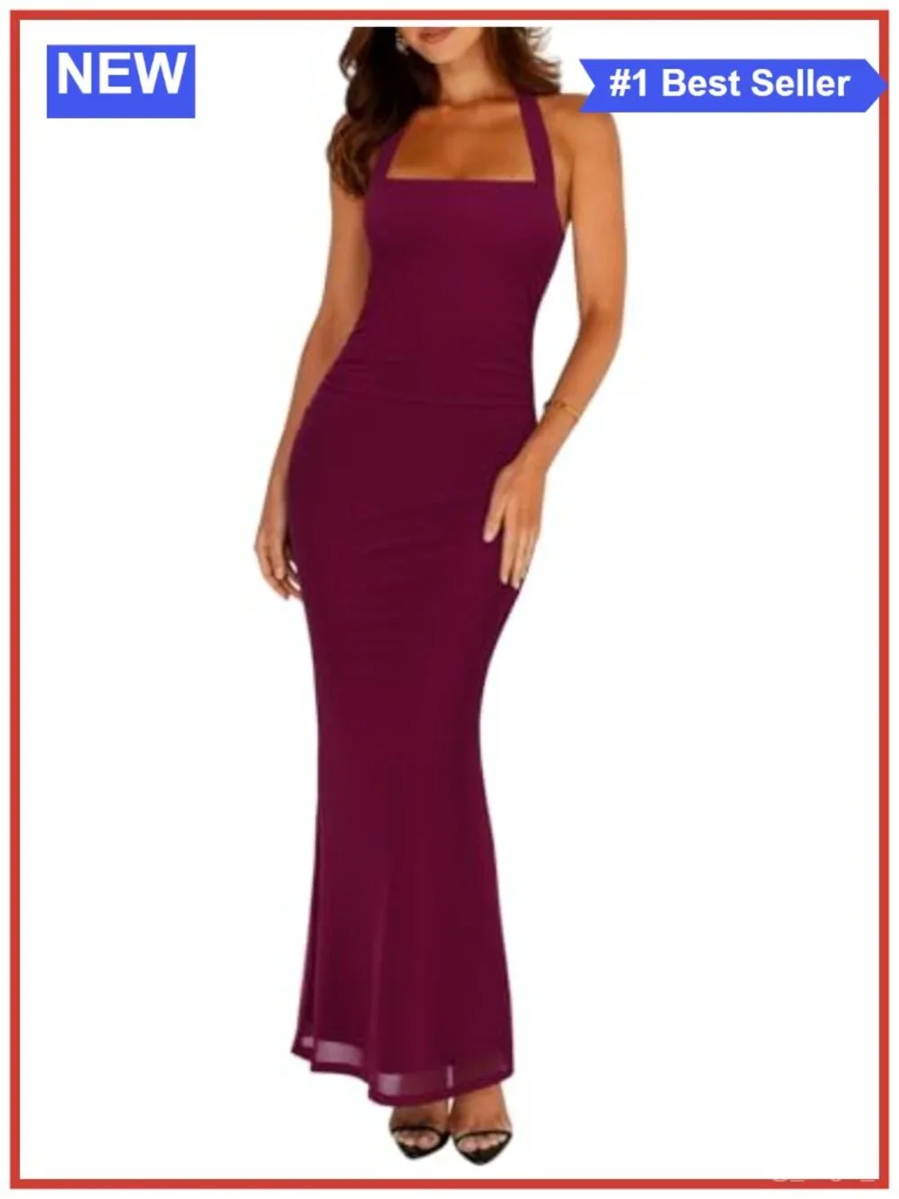 Sleeveless Mesh Sheer Bodycon Maxi Dress